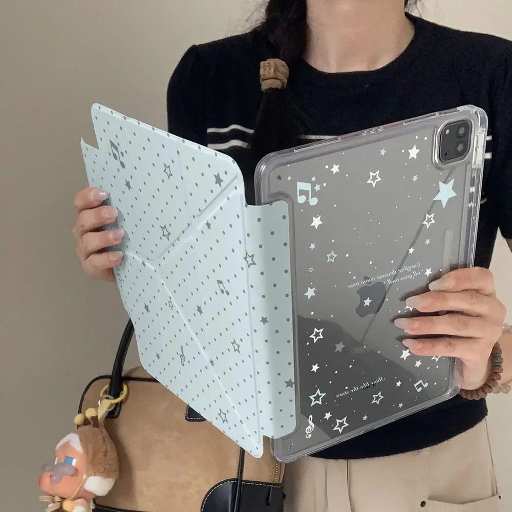 Polka Dot Note Pattern iPad Case For iPad Pro 11 13in 2025 iPad Pro 12.9in Air7 10th 11th M4/5 Anti-fall Magnetic Buckle Cover