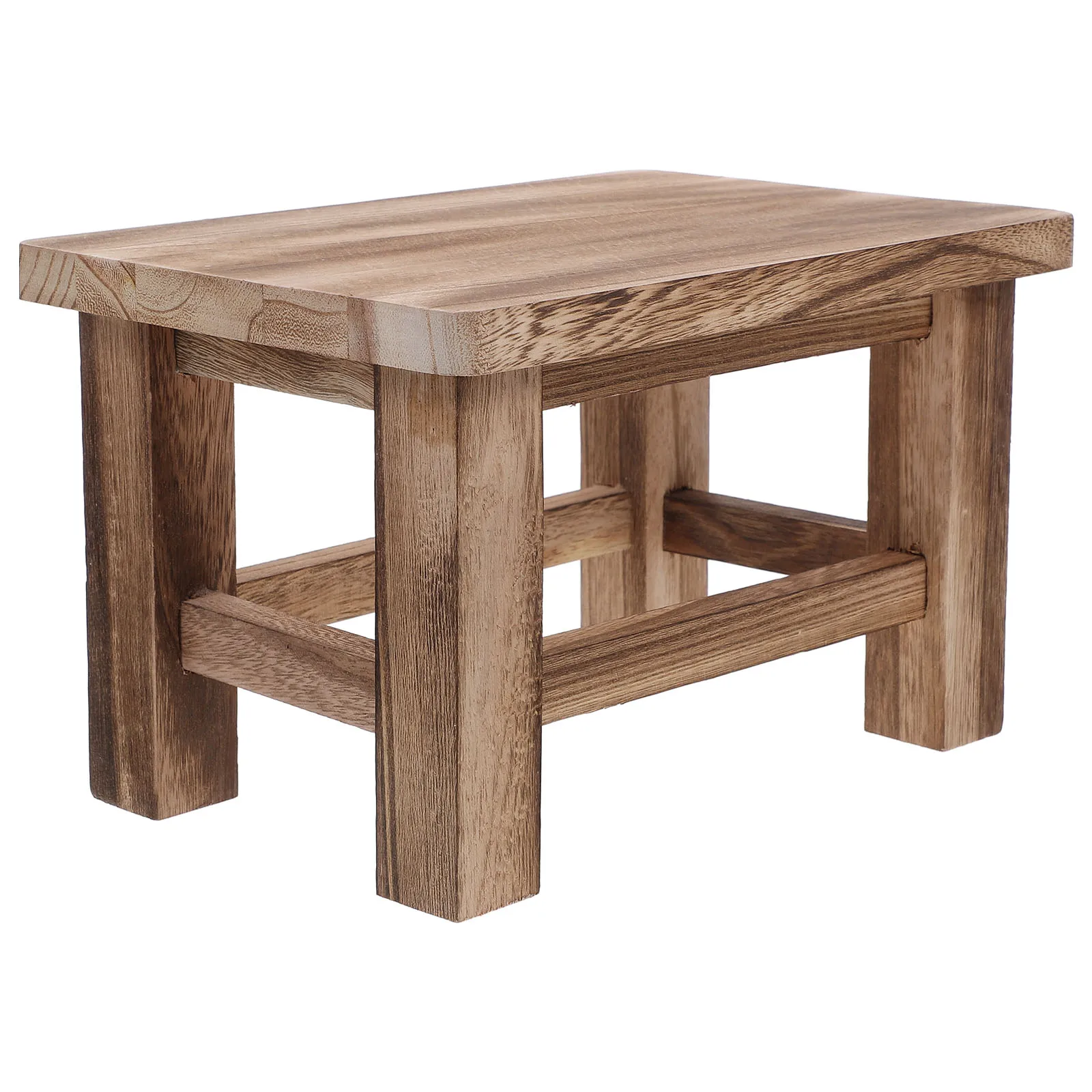1pc sgabello rustico in legno massello piccolo gradino panca per bambini cambio scarpe vintage tavolino compatto camera da letto per bambini