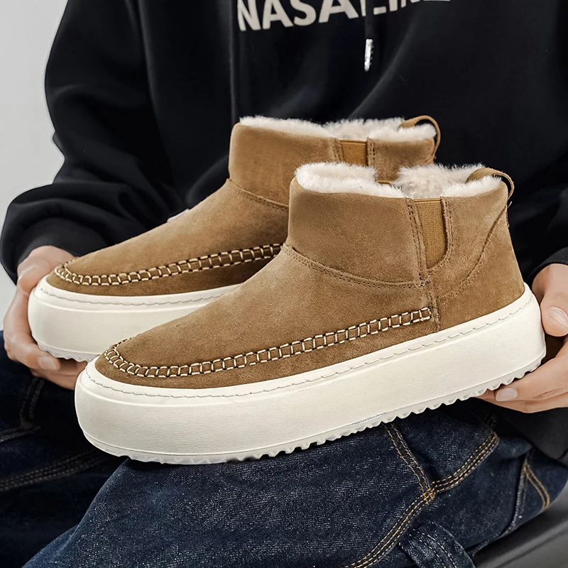 

Snow Boots Winter Boots for Men Add Velvet Men's Sneakers Soft and Comfortable Sports and Leisure Wear-resistant Non-Slip Ankle