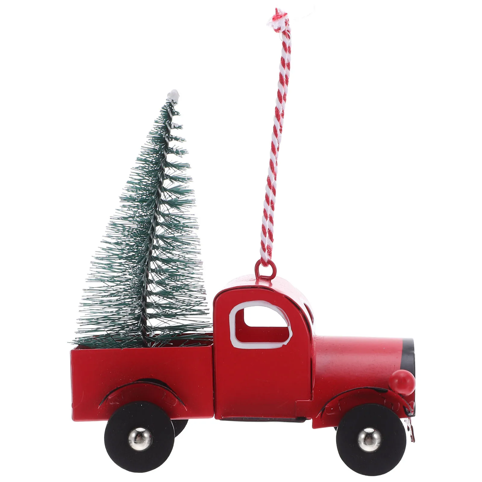 

Christmas Tree Pickup Pendant Small Iron Car Hanging Ornament Retro Metal Car Xmas Party Holiday Decoration Metal Truck Pendant