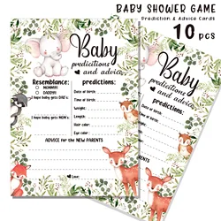 10Pcs Gender reveying Baby Secrets Team Game Card Elephant Baby Shower festa di compleanno francese inglese