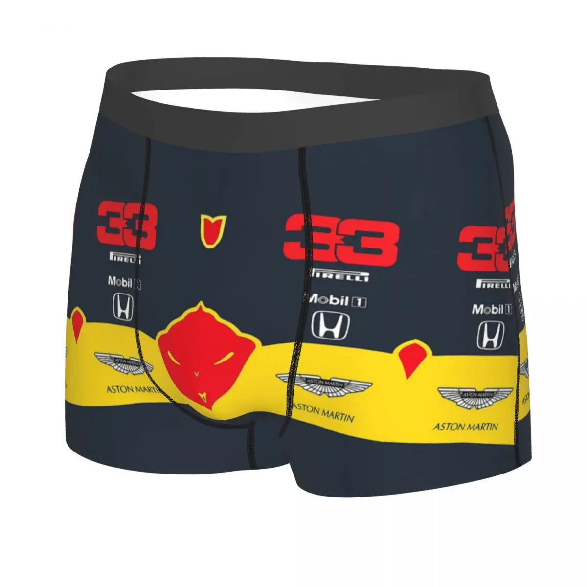 Max Verstappen 33 RB Men\'s Boxer Briefs Boxer Briefs Highly Breathable Underpants Top Quality Print Shorts Birthday Gifts