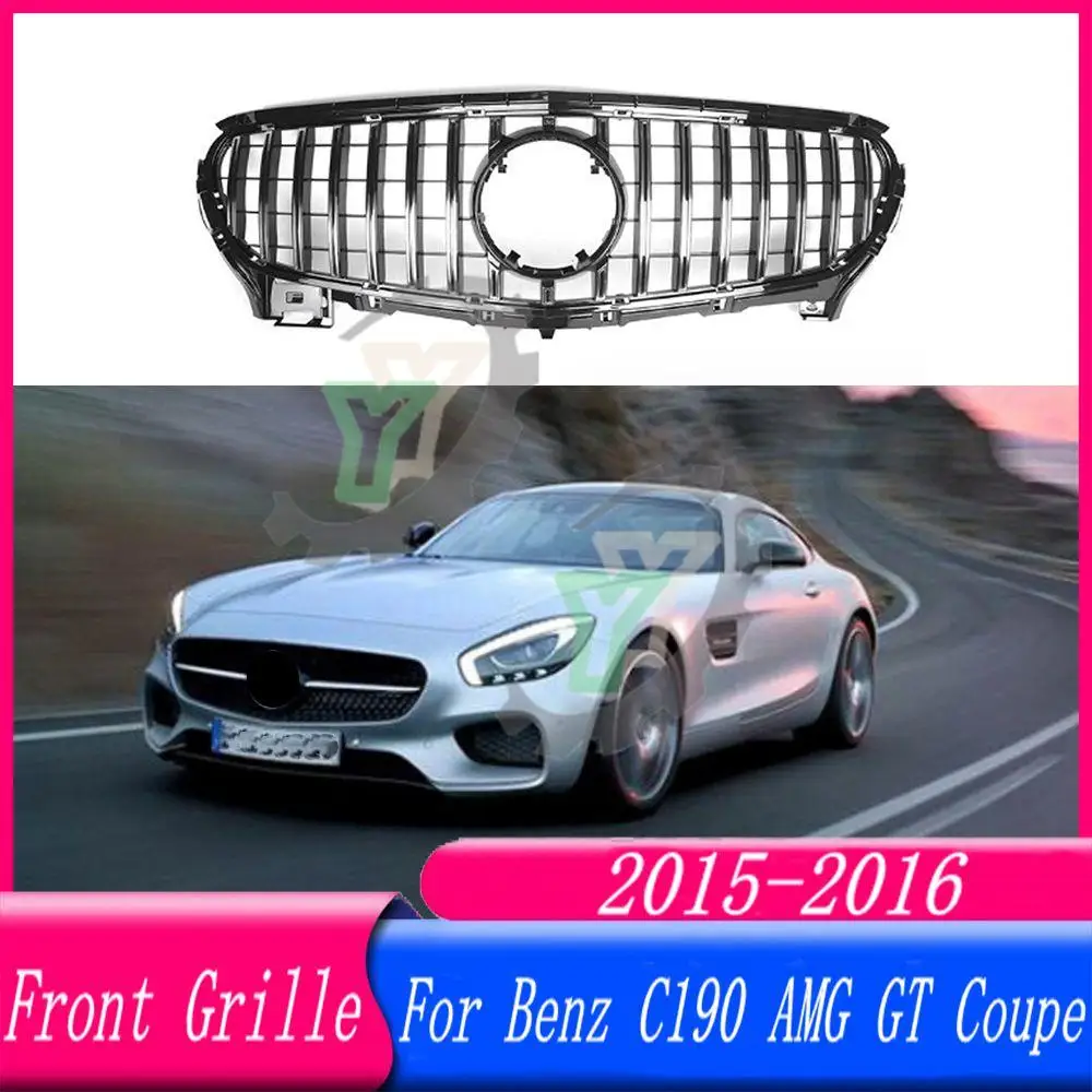 Front Grille Facelift Bumper Racing Grill For Mercedes-Benz W190 C190 AMG GT Coupe GTS Roadster GT40 GT53 GTC63 2-Door 2015 2016