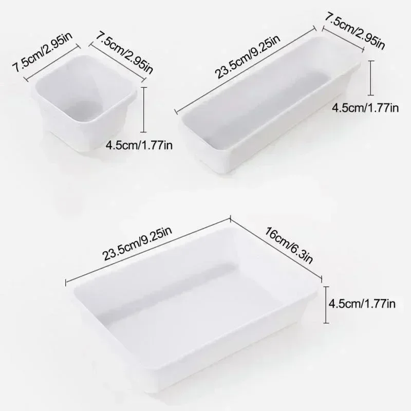 Plastic Box Multifunctional Stationery Rack 8-piece Set Sundry Storage Office Storage Box Desk Folding Drawer Study Supplies