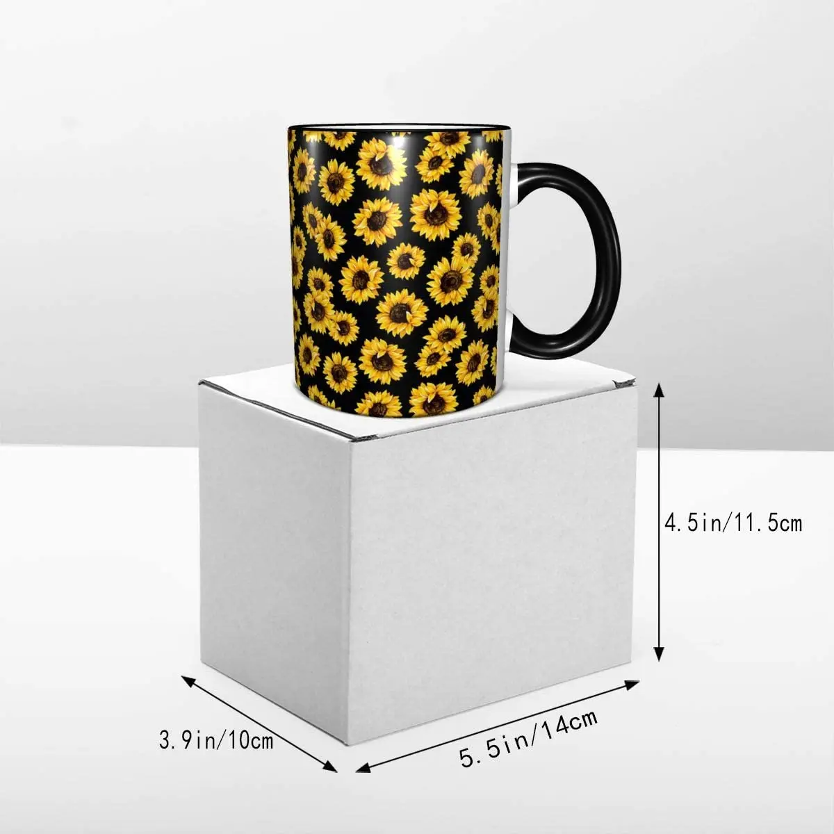 Sunflowers Ceramic Coffee Mug Unique Best Gifts Microwave and Dishwasher Safe Funny Tea Cup 12oz