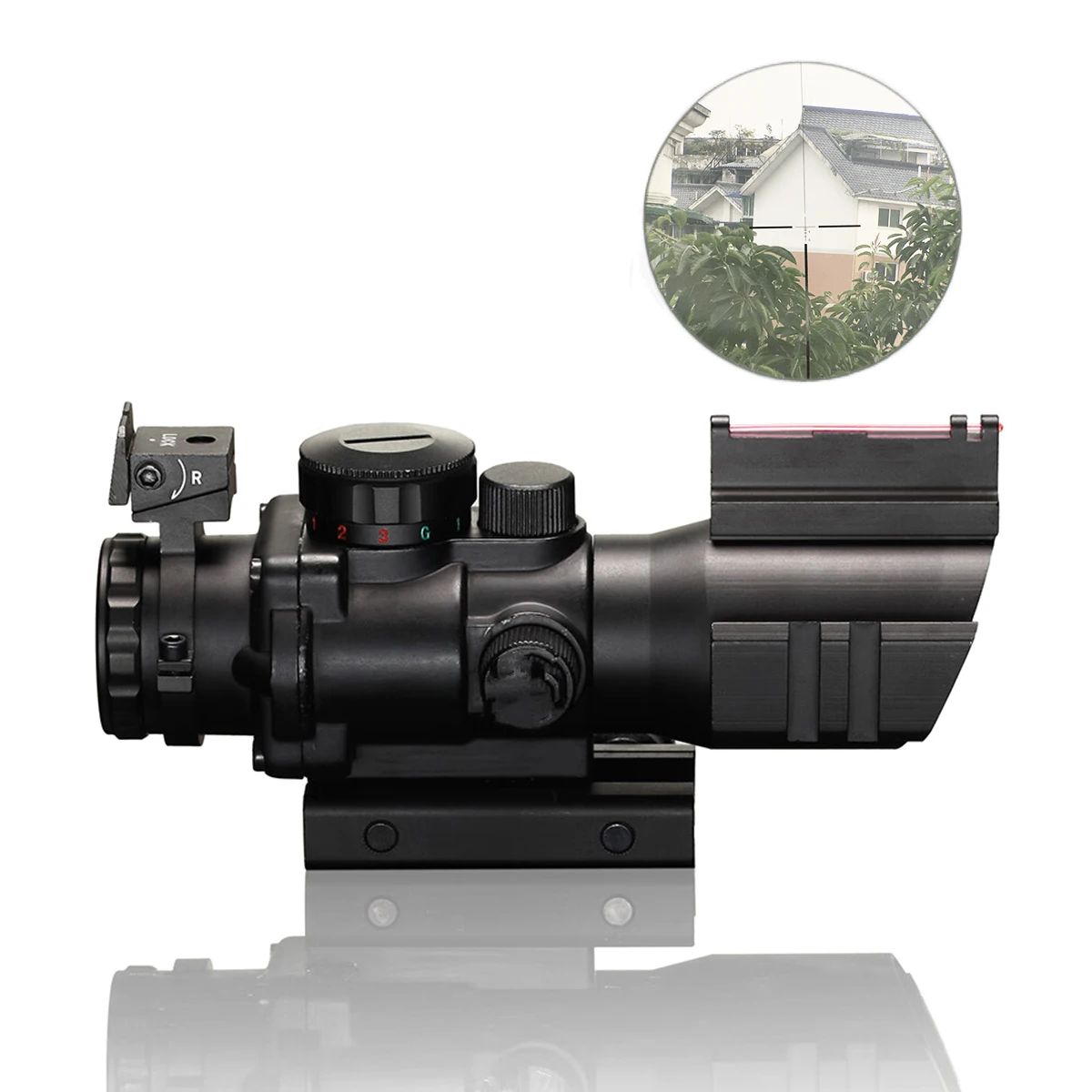 High-Definition Dot Sight Rifle 4x32 Scope Riflescopes Short Shock-Proof Tactical 20mm Dovetail Reflex Optics Scope