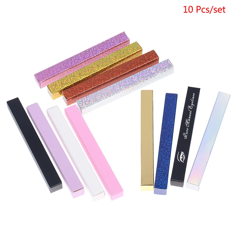 10Pc Shiny Eyeliner Packaging Box Handmade Gift Packaging Lipstick Cosmetic Case