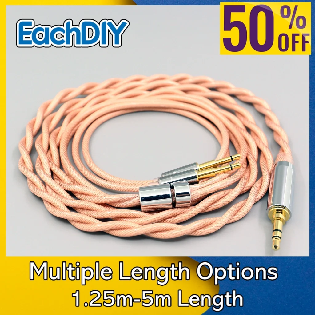 

Type6 756 core Shielding 7n Litz OCC Earphone Cable For Sennheiser HD477 HD497 HD212 PRO EH250 EH350 Headphone 2.5mm LN007984