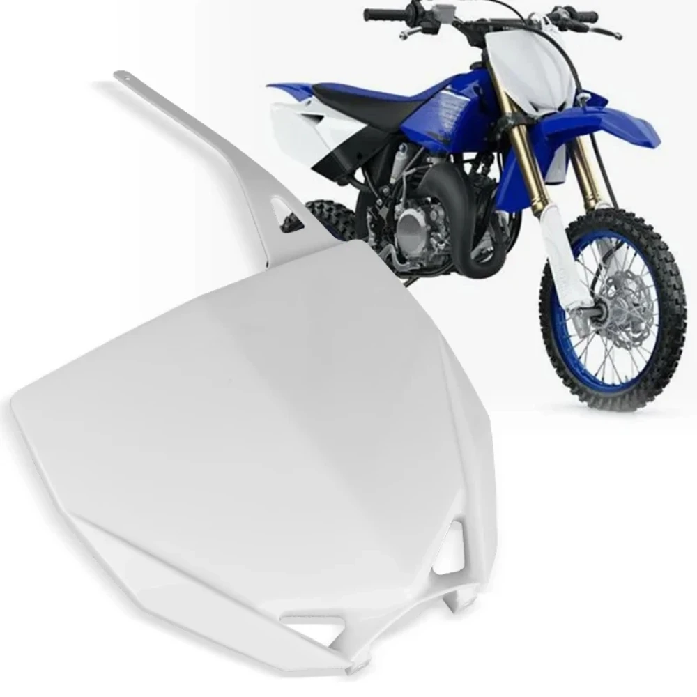 Motorcycle Accessories Plastic Front Number Plate For Yamaha YZ65 2018-2020 YZ85 2015-2020 Motocross Bike Parts White