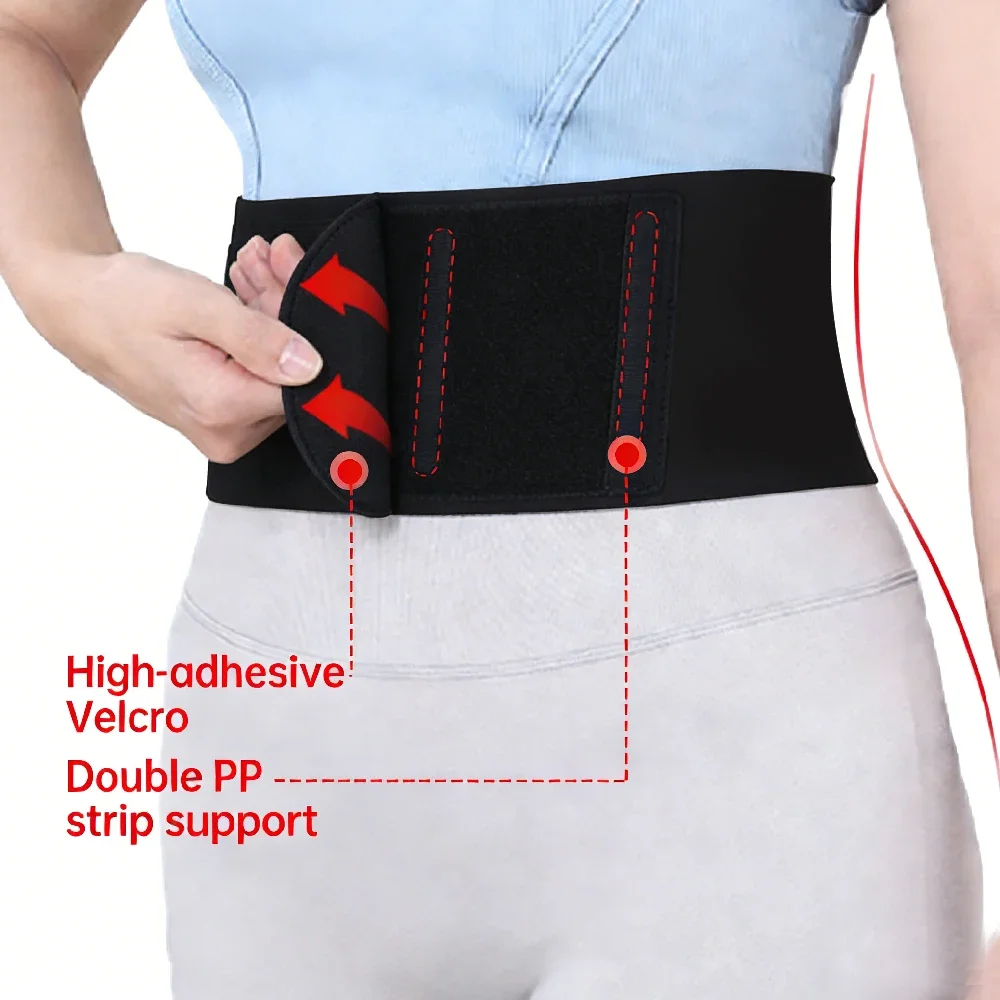 1Pcs Breathable Thin Back Brace, Lumbar Support Waist Belt with PP Plates for Women Men Daily Wear under Clothes