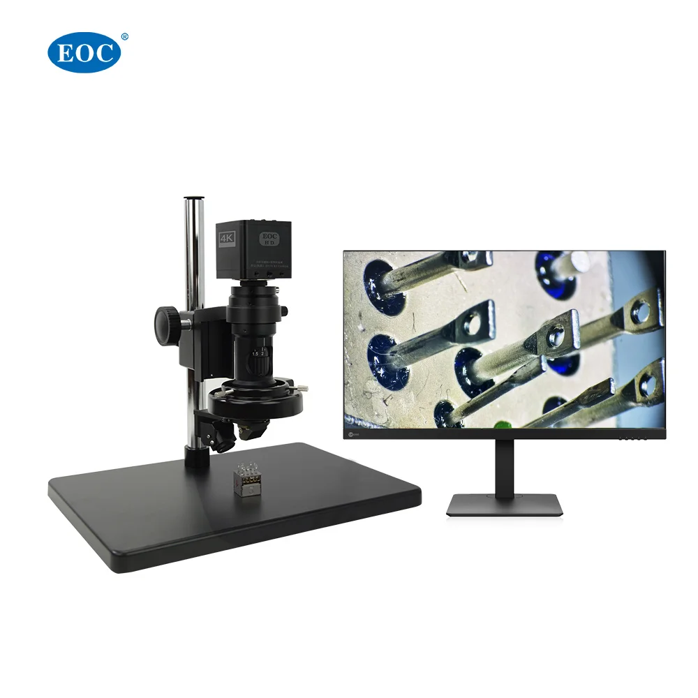 EOC EC-HD4K 2D 3D Electron Microscope 1080p Camera LED Light Source Manual Focus IP53 Rated For Phone Repair Quality Check