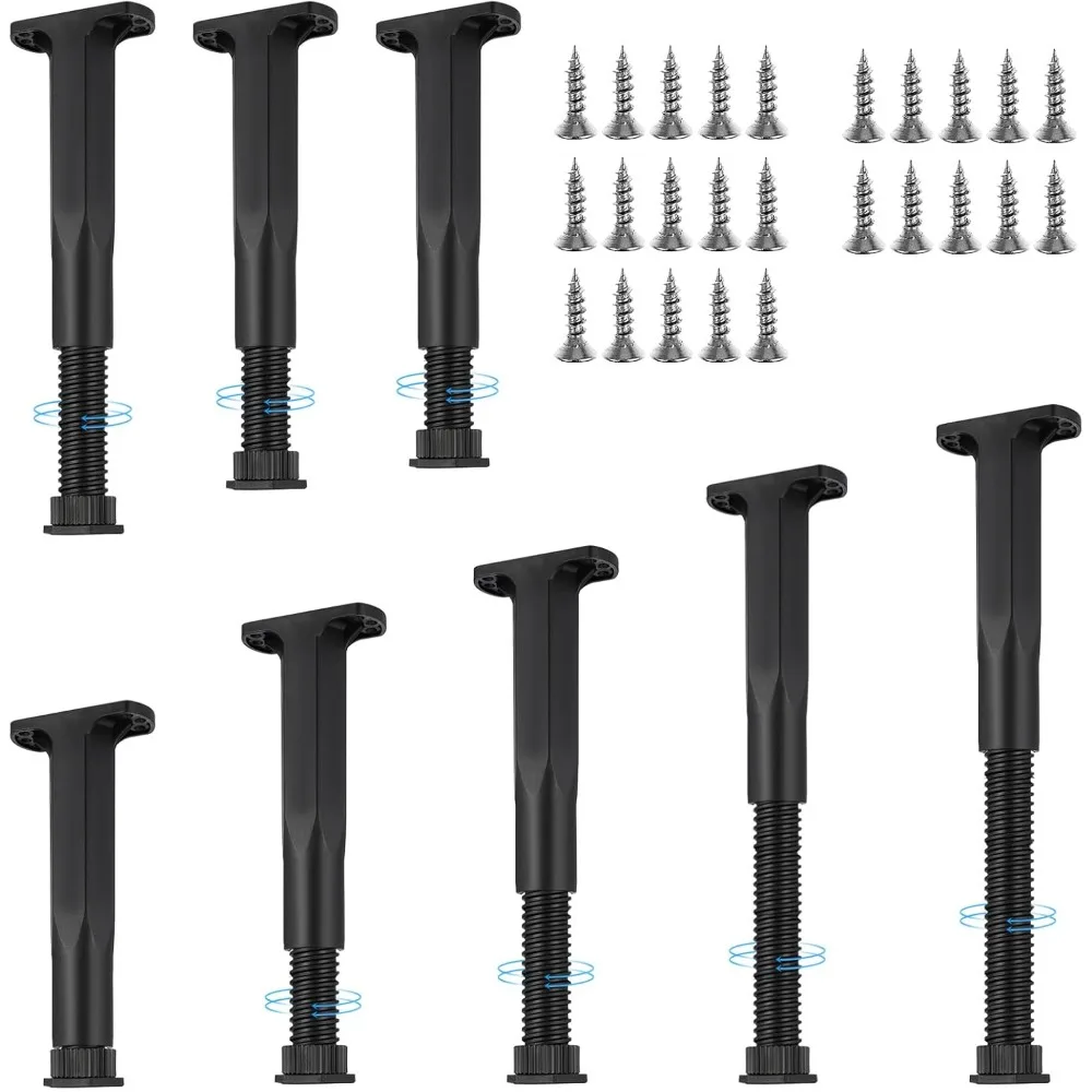 

8 шт. опорные ножки каркаса кровати с регулируемой высотой — опорная ножка для лежачей кровати диаметром 8,3–14,7 дюйма с винтами, мебельные ножки для каркаса кровати/Be