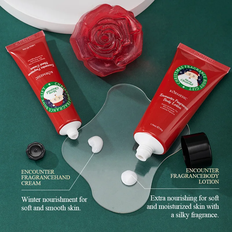 صندوق هدايا عيد الميلاد الكامل الفاخر، مجموعة العناية باليدين والجسم 4 في 1 بما في ذلك المرطب ولوشن الجسم والرش وبار الصابون #5