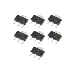 100 Uds AMS1117-3.3V LM1117 1117 3,3 V 1A AMS1117-5.0 5V AMS1117-ADJ AMS1117-3.3V 1,2 v 1,8 v 2,5 v 3,3 V 5v regulador de voltaje ADJ