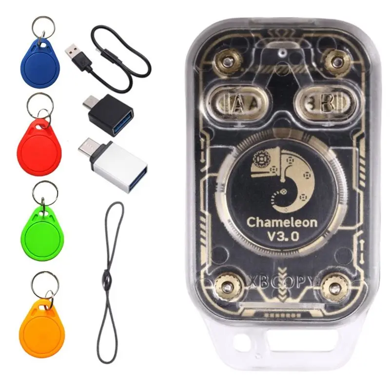 -[A51I Digital]Chameleon V3.0 RFID Smart Chip Reader ID IC Tag Copyer Reader Writer Smart Card Emulator +2XUID/CUID Keychain