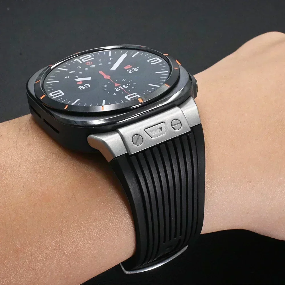 

Silicone Sports Band for Samsung Galaxy Watch Ultra 47mm Strap Watchband Stainless Steel Bracelet for samsung ultra galaxy 47mm