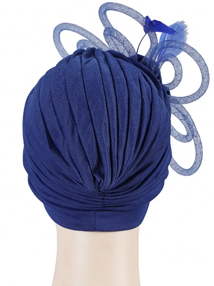 2025 New African Headtie Turban Nigeria Auto Gele Head Wraps Auto Gele Women's Turban Cap Wedding Geles Muslim Head Wraps Bonnet