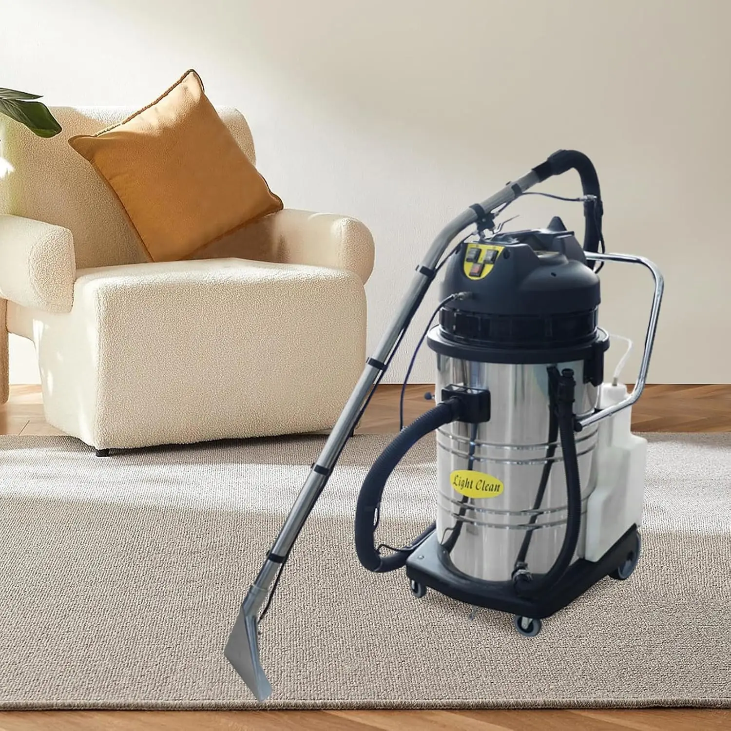 Commercial Carpet Cleaning Machine, 60L Multi-Purpose Wet Dry Vacuum Cleaner 3 In 1 Portable Cleaning Machine 110V Sofa