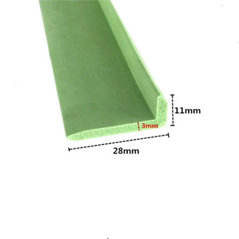 

Custom EPDM Foam Rubber Angle Corner Protecor Edge Encloser Shield Collision Avoidance Gasket L Strip 28x11mm Green