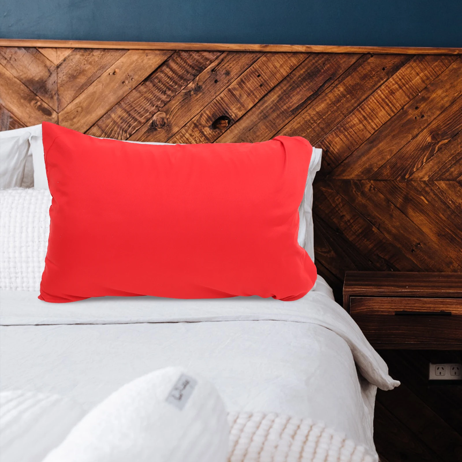 

2 Pcs Polyester Pillow Cases Matching Bed Comfortable Envelope Design Protect Pillows Stain Bedroom Cover