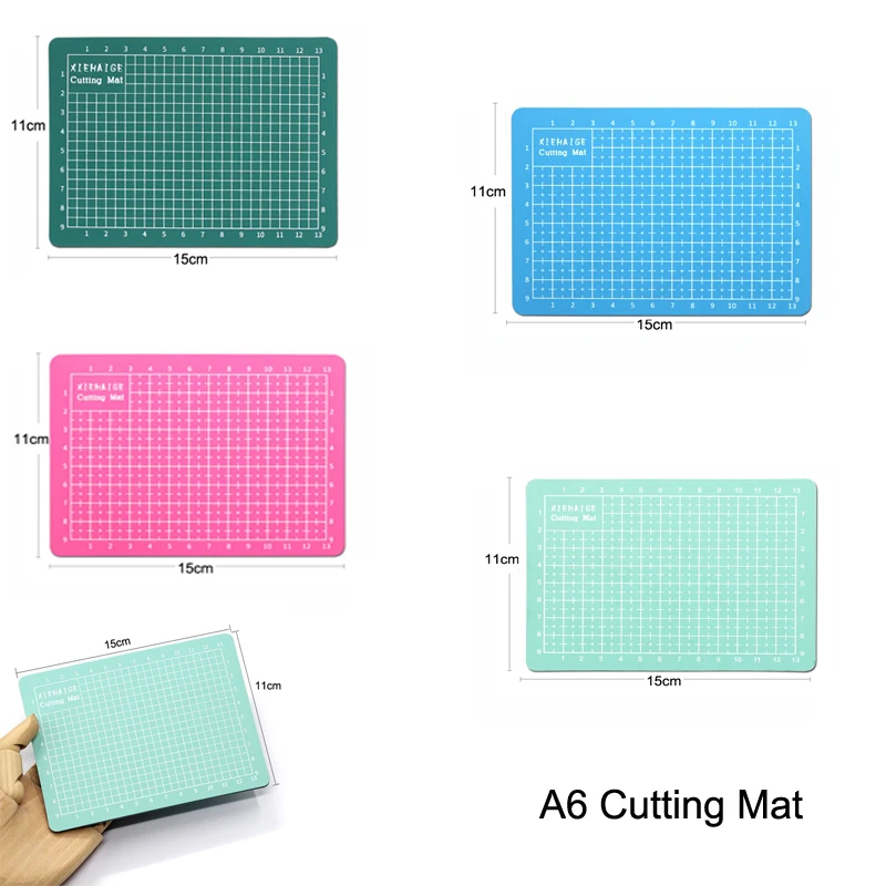 2Pcs Cutting Mat Non-Slip PVC Double Sided A6 Art Craft Rotating Mat Rotary for Quilting Sewing Crafts Hobby Fabric Project