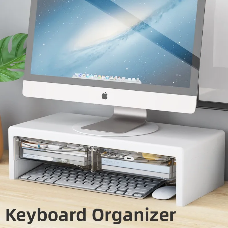 

Подставка для монитора Elevated Cuter с двойной базой и вращением на 360 градусов, органайзер для рабочего стола, аксессуары для офиса