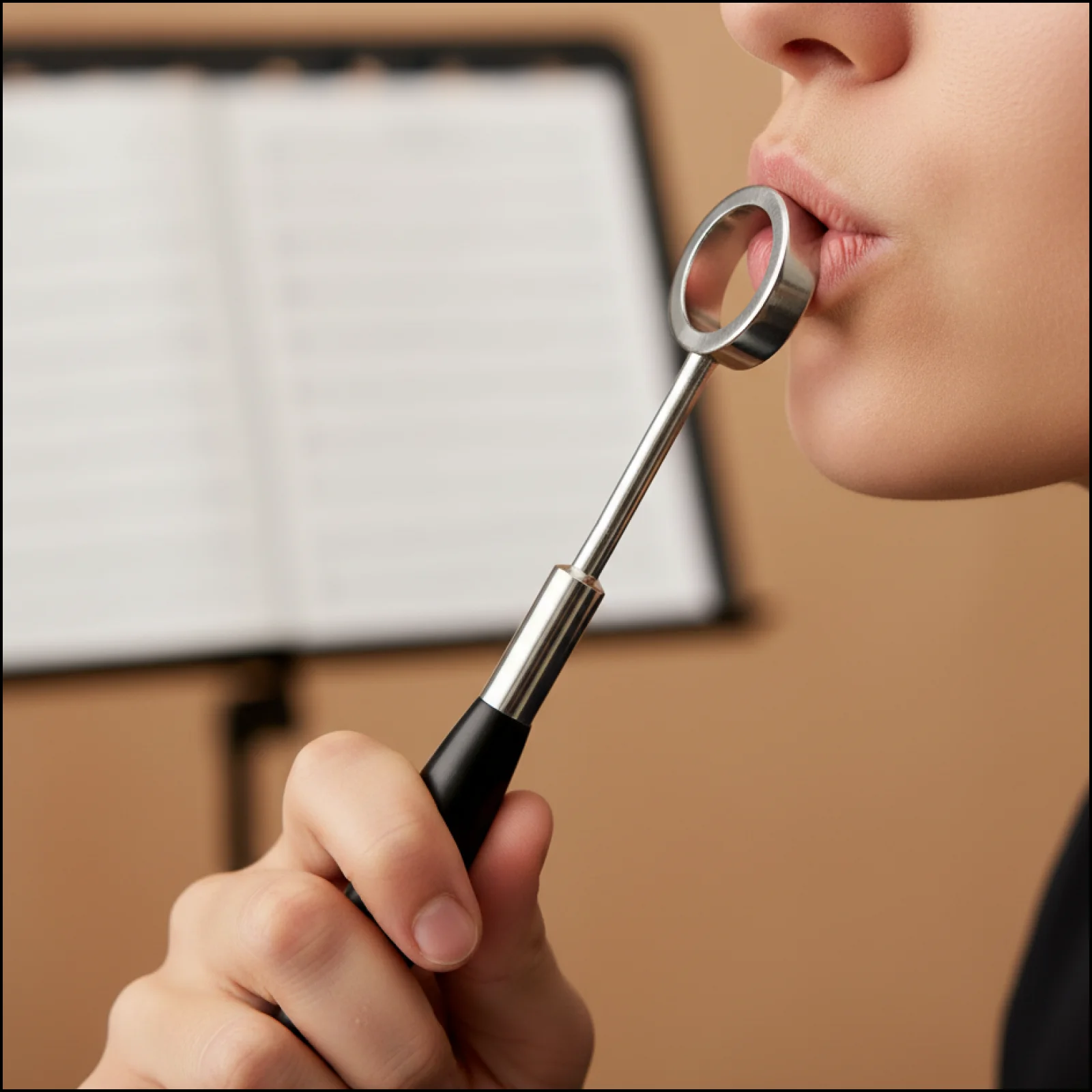 Embouchure Training Device Metal for Trumpet Practice Mouthpiece Accessory Compact Tool for Trombone and Tuba Musicians