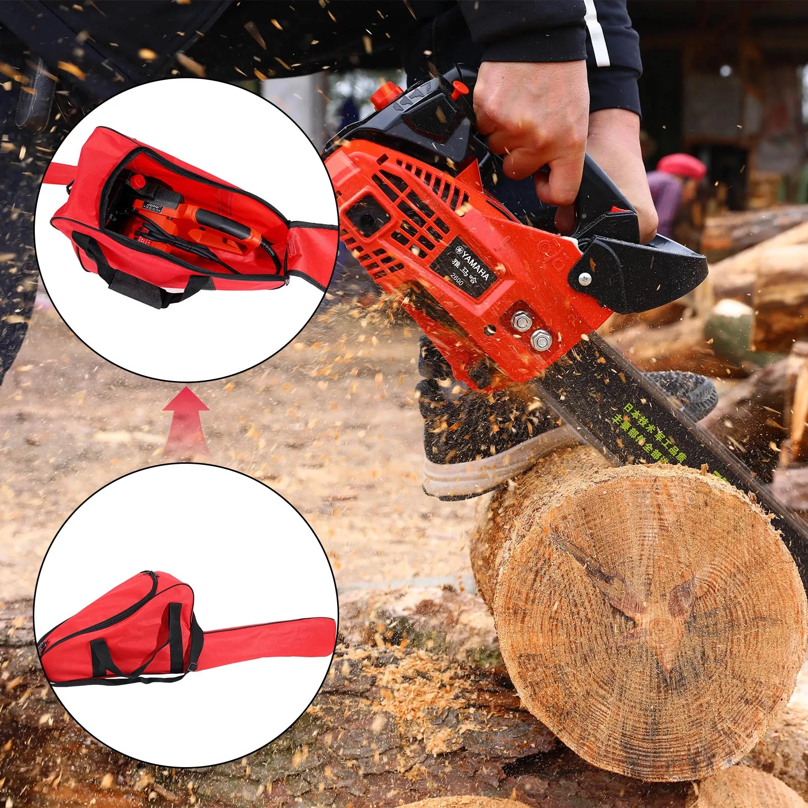 

37.4inch Chainsaw Storage Bag Portable Waterproof Tool Bag For Electric Saw Chainsaw Durable Canvas Hardware Tools Storage Bag