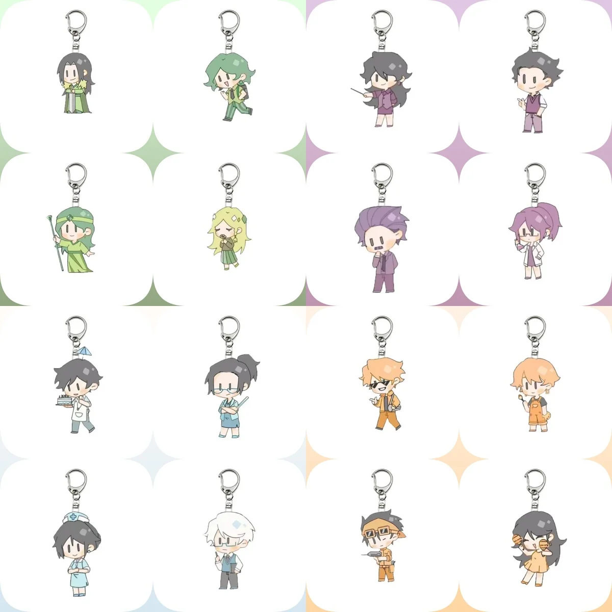 Cute Funny MBTI Accessories Decorations Acrylic Keychains Pendants Abstract Quirky Collection Christmas Gifts
