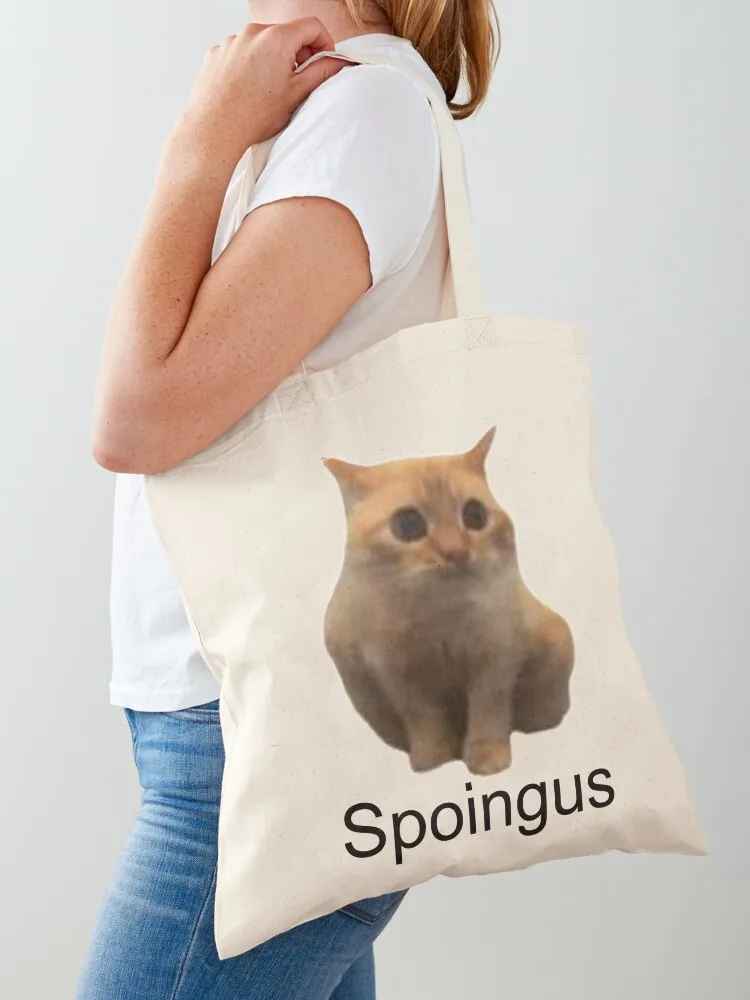

Spoingus The Cat Meme Tote Bag tote bags men sac pour femme university shopper bag canvas bags