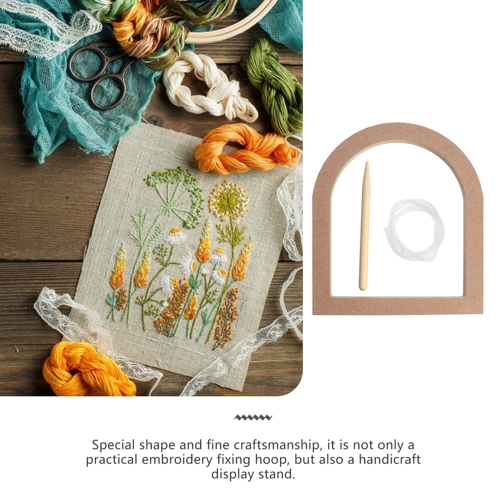 

1 set 1 Set Wooden Embroidery Hoop For Cross Stitch Needlework Quilting Display Stand Craft Supplies Embroidery Frame Tool