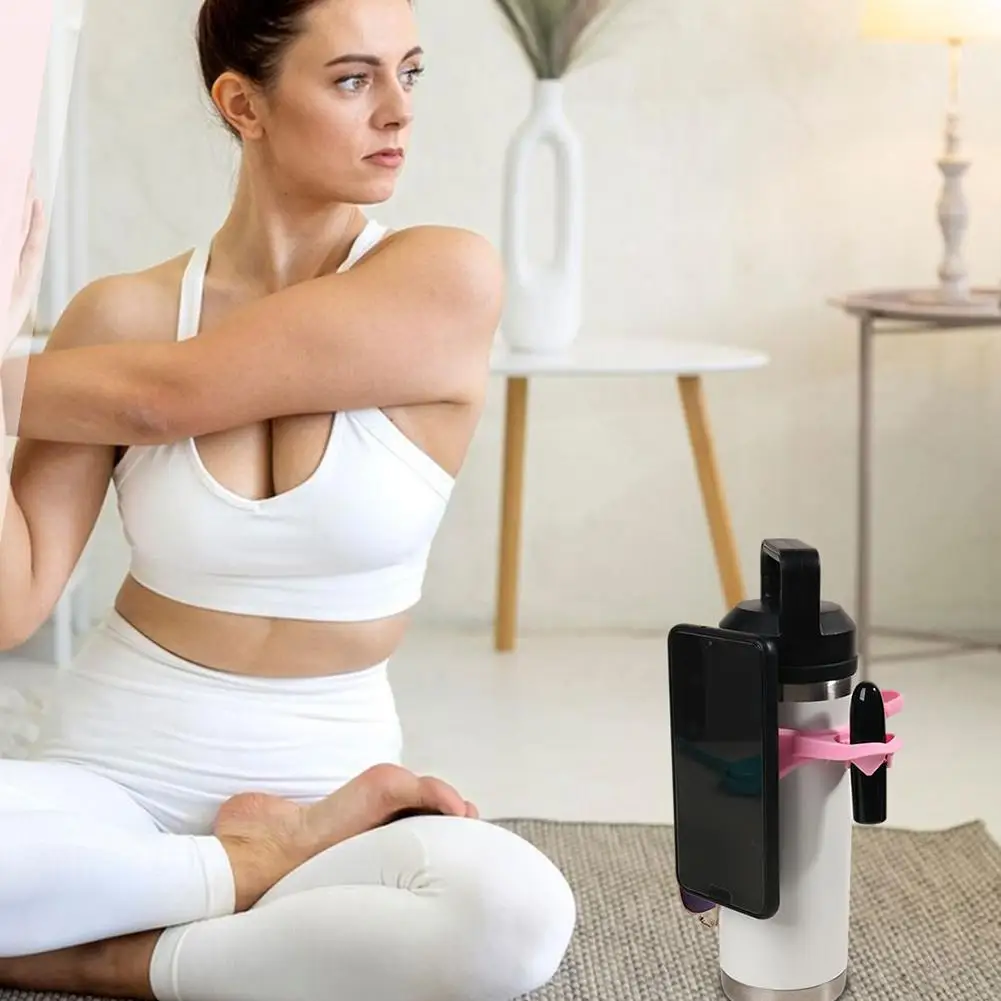 Borsa a tracolla magnetica per palestra Bottiglia d'acqua e supporto per telefono Borsa per bottiglia d'acqua a tracolla portatile per sport all'aria aperta Portabicchieri per fitness Z7N7