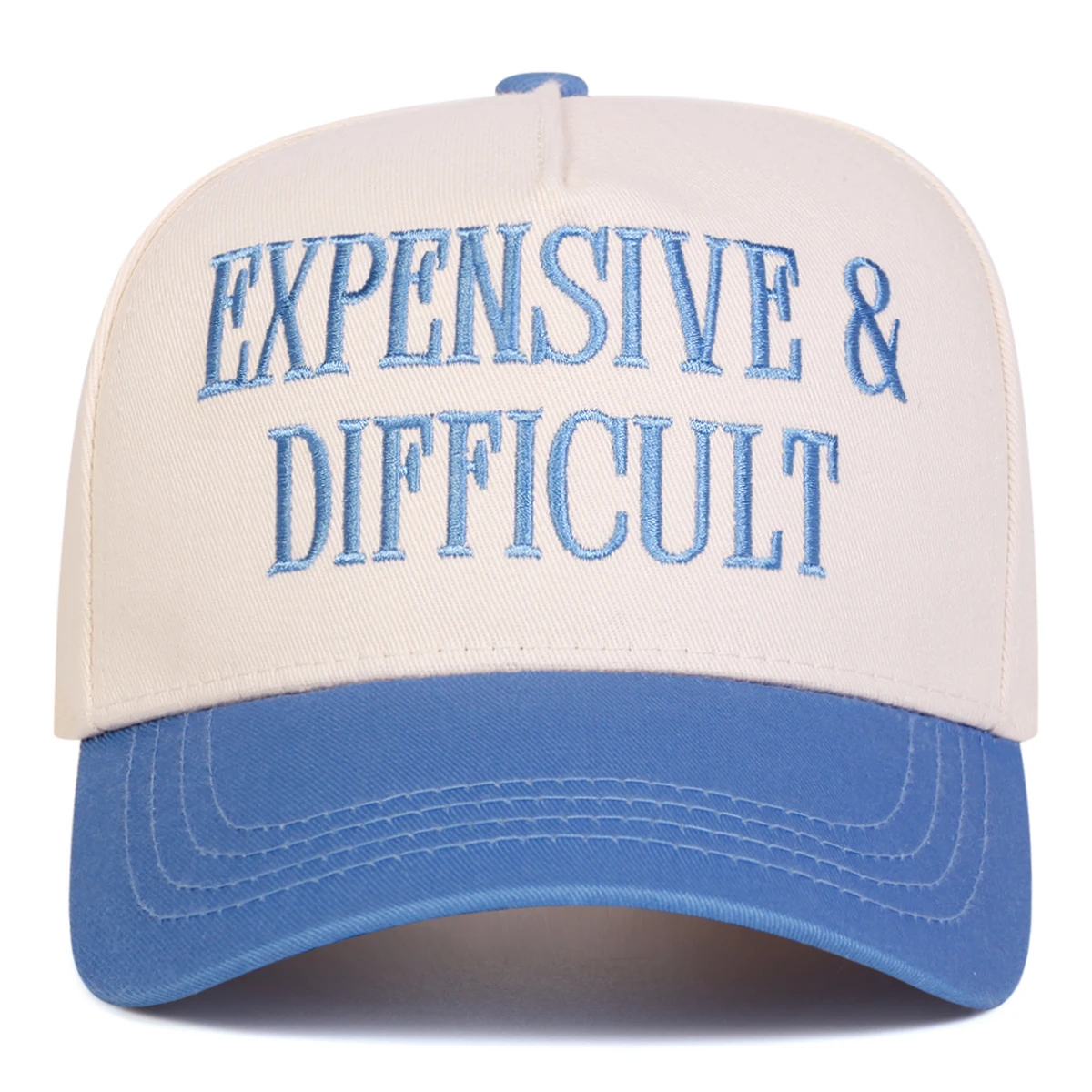 Unisex EXPENSIVE DIFFICULT Baseballkappen mit Buchstabenstickerei, Frühling und Herbst, für den Außenbereich, verstellbare Freizeithüte, Sonnenschutzhut, Sportkappe – Detail 8