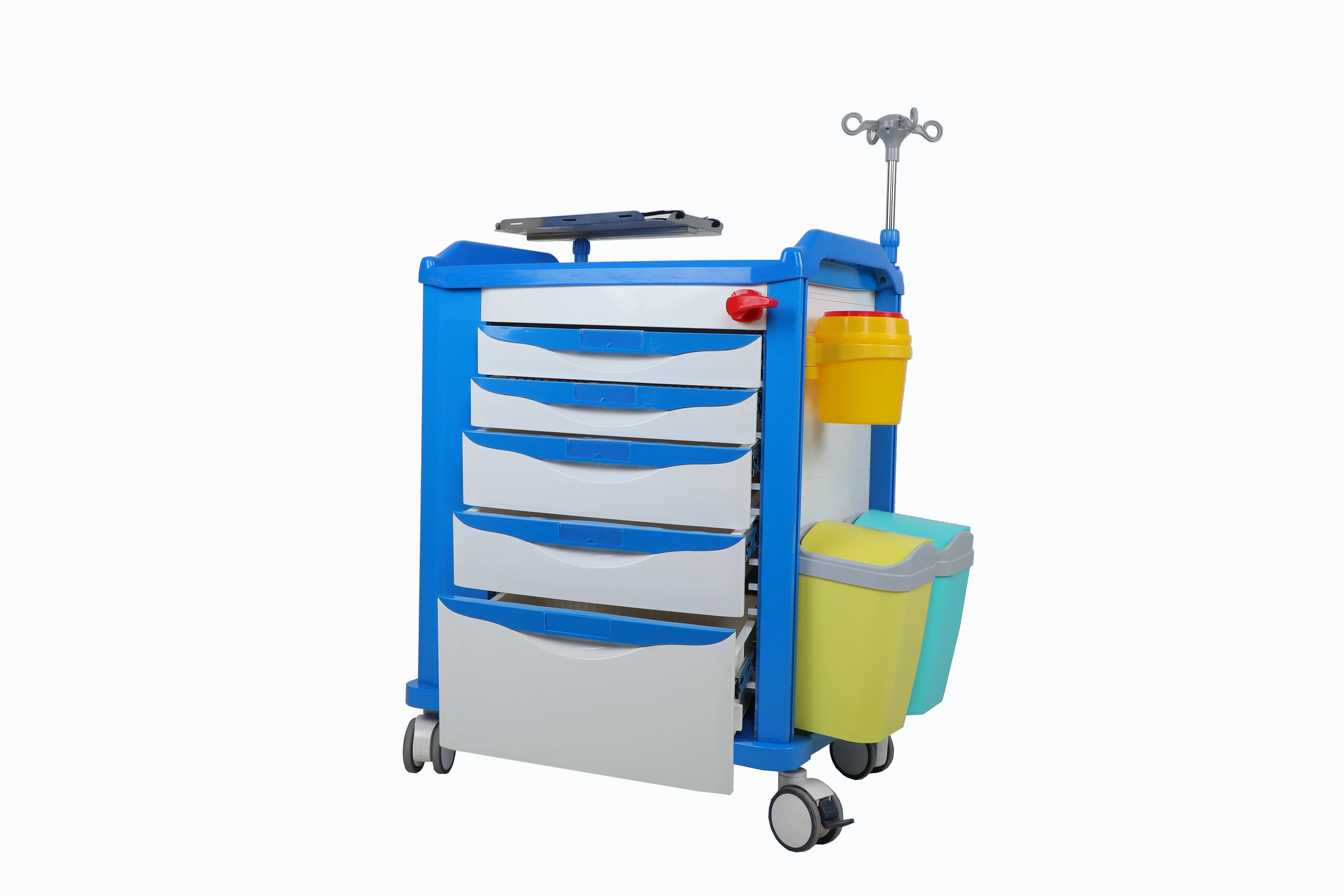 Ginee Medical hospital clinic  emergency with drawers   ABS metal plastic pediatric