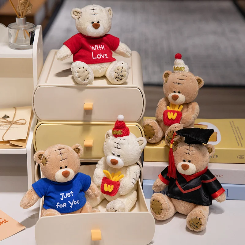 Funny Doctor's Clothing Bear Doll Graduation Patch Bear Plush Doll Stuffed Toy For Birthday Graduate Gifts For Student Kids