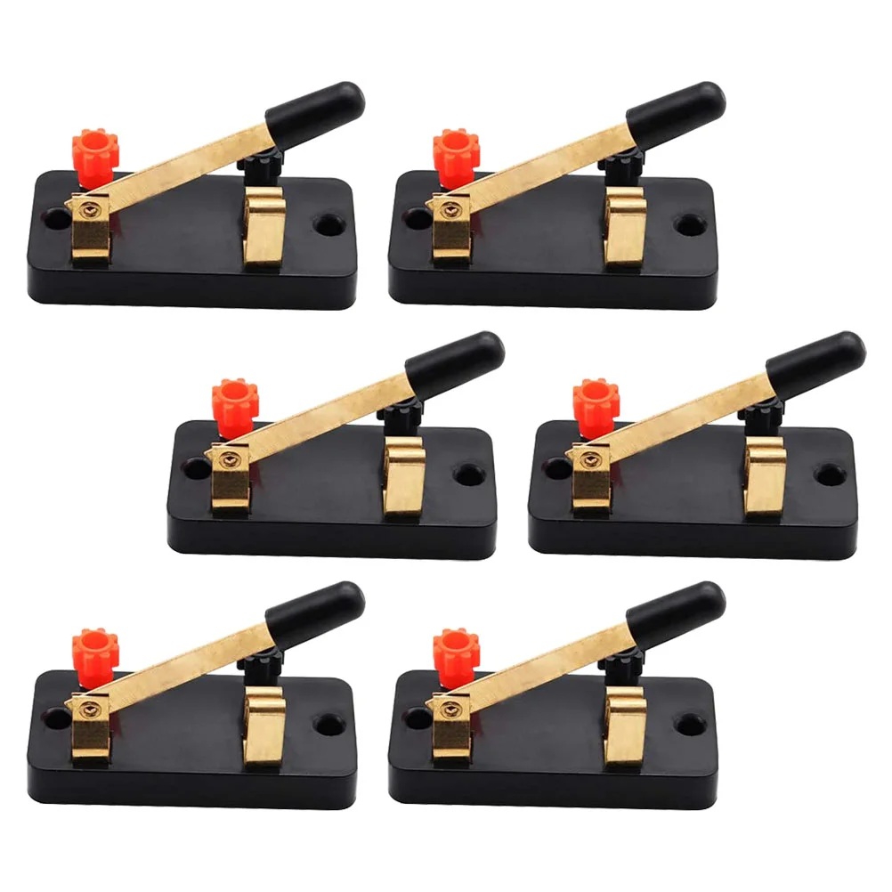 

6 Pcs Single Throw Switch Physics Pole Labs Experiment Knives SPST Shockproof Slider