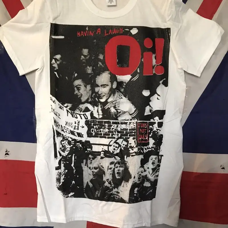 Reprint Oi Avin A Laugh T Shirt Original Last Resort Design Skinhead Sm Med