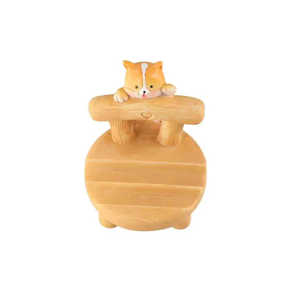 나무 의자 의자 전화 홀더 고양이 강아지 휴대 전화 홀더 전화/태블릿에 대한 개인화 된 독특한 휴대 전화 브래킷