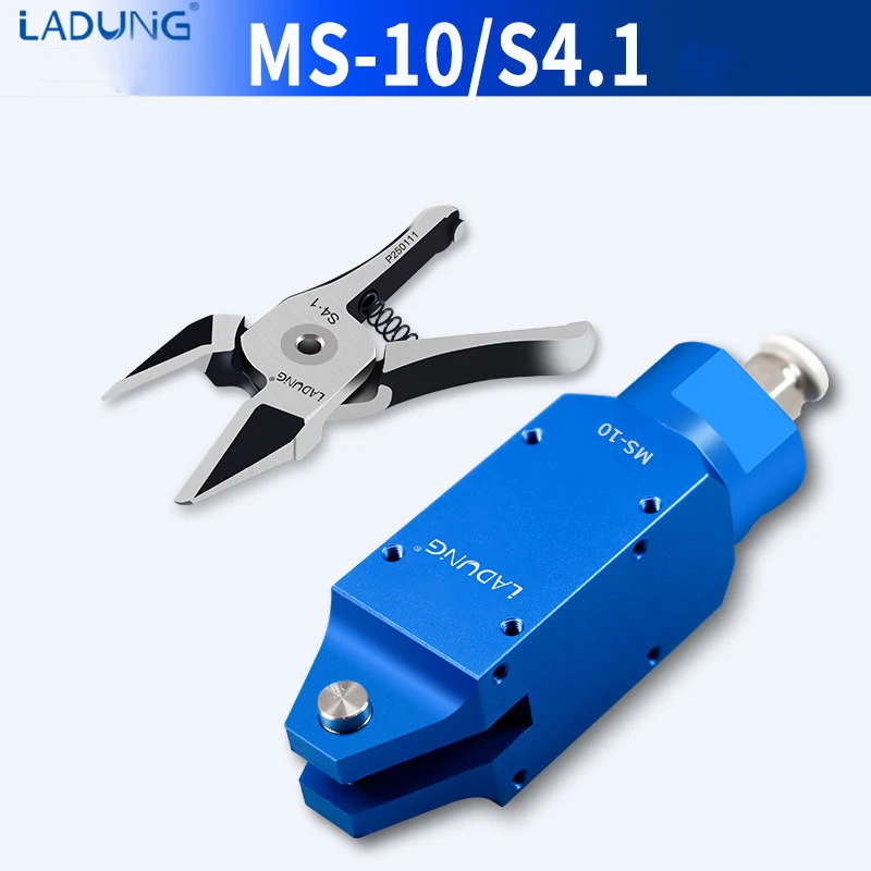 Taiwan Ladung Automation Pneumatic Cutter MS-10 with S4.1/ZS4S Blade Industrial Air Nipper Shear for Robotic Arms Metal Cutting