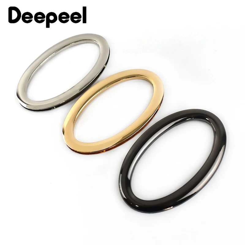 2/4/10Pcs Oval Rings Metal Frame Bag Handles Buckles Decor Kiss Clasp DIY Handmade for Making Handbag Hardware Wallet Accessory