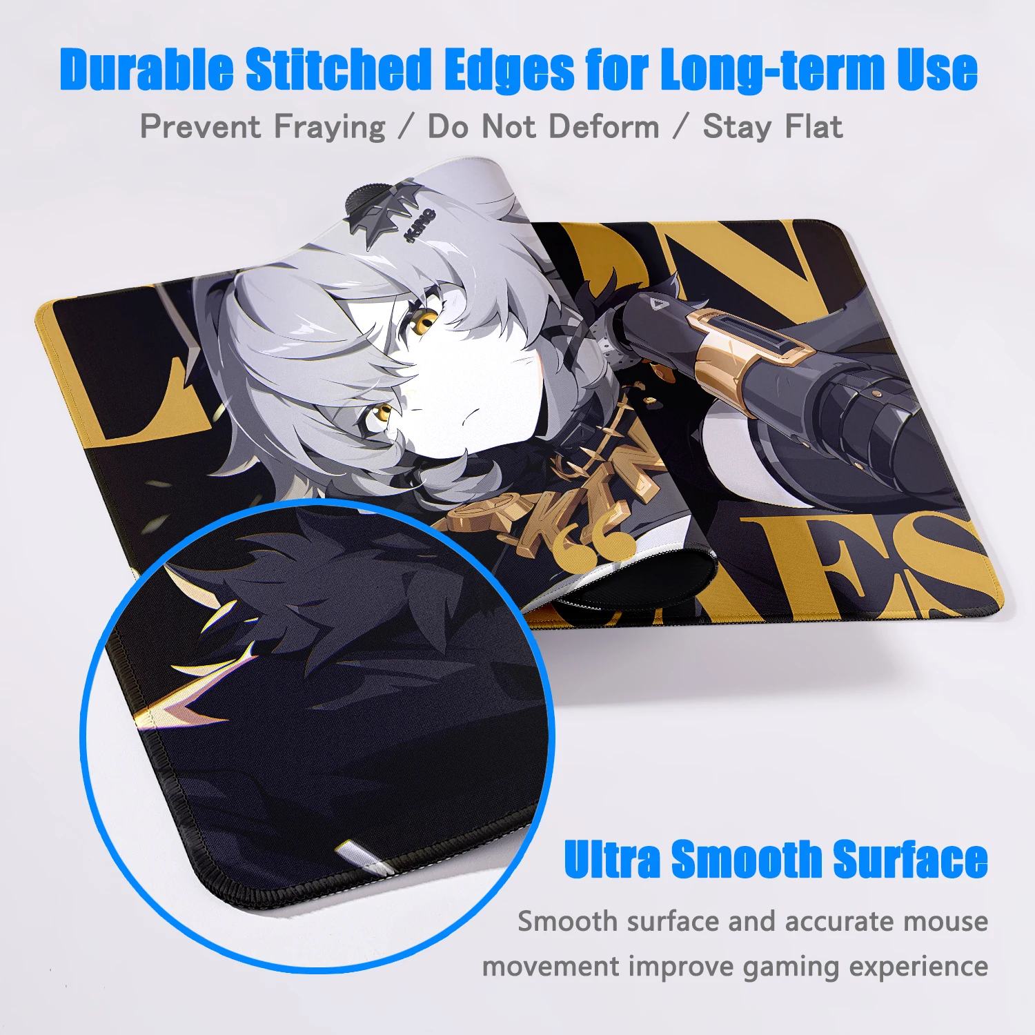Zenless Zone Zero Black background illustration Gaming Mouse pad Computer Keyboard Pads Laptop Cushion Non-slip Decor mouse pad