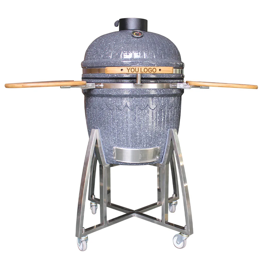

Керамический гриль для барбекю Kamado, 21-дюймовый, с использованием угольной решетки, идеально подходит для угольной пародил и профессионального курильщика на открытом воздухе