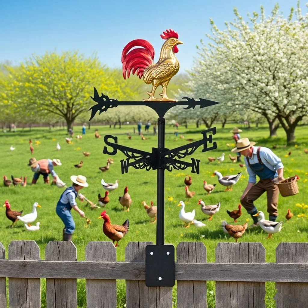 Cross-Border Trend Indicator, Colorful Ironwork Peacocks Roosters Eagles Wolves Dogs Cats Owls, Horses, Animal Garden Decoration