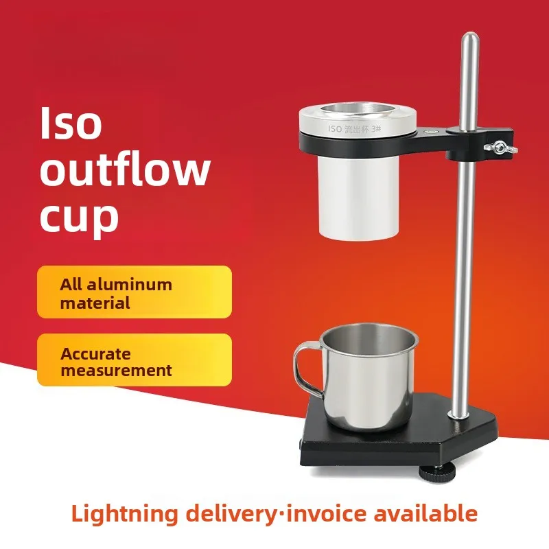 ISO Viscosity Cup Paint Color Paint Liquid Outflow Cup, Benchtop Viscometer No. 4 Flow Cup