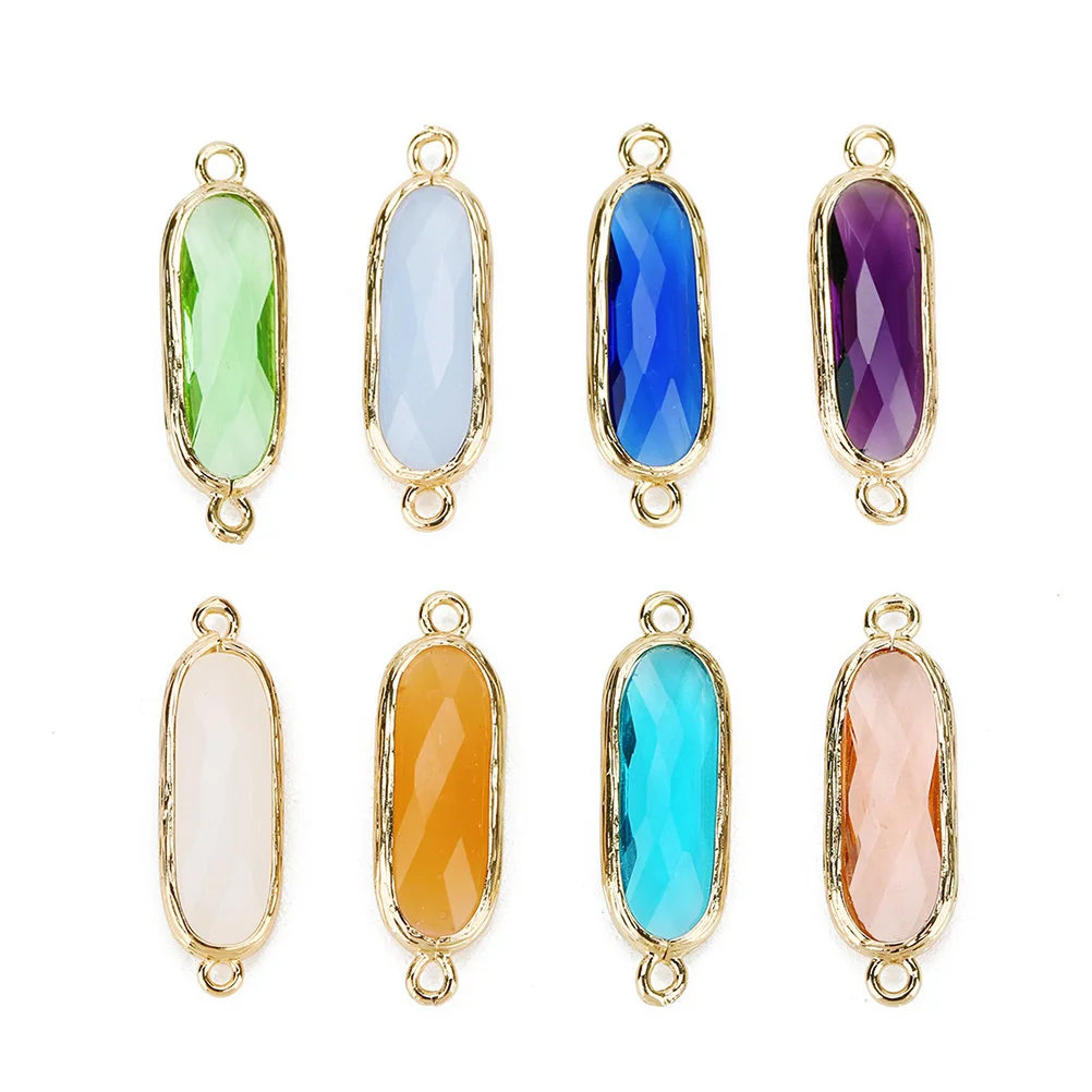 

5Pcs Diy Glass Pendant High Quality Metal And Glass Jewelry Making Kit Beautiful Color Pendants For Women Craft Projects Green