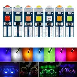 AYJERY 10PCS T5 W3W PCB 3030 3 Led Car Dashboard Bulbs Warming Instrument Lights Indicator 12V DC White Ice Blue Red Green Amber