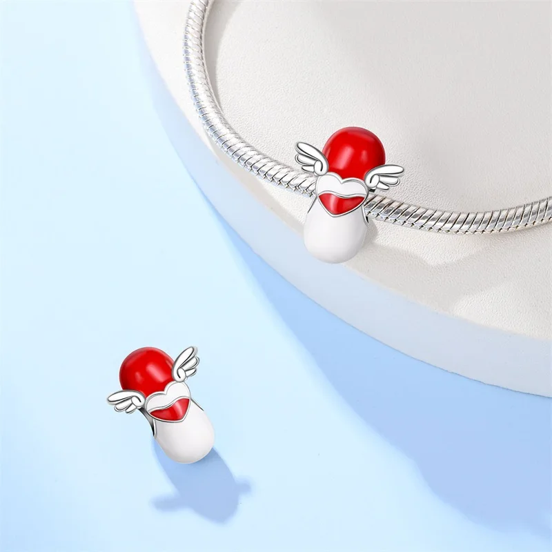 

925 Sterling Silver Healing Capsule Charms Beads For Women Fit Original Bracelet DIY Jewelry Gifts