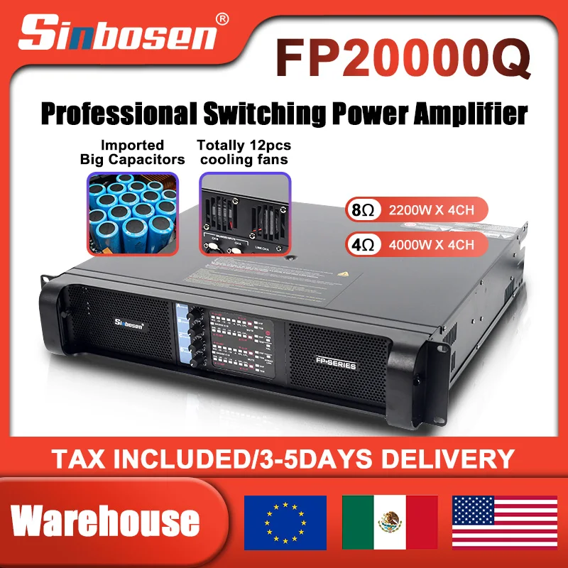 Amplificador de armazém classe td dj amplificador de comutação potência som áudio 20000q 2200w 4000w para subwoofer de 18 polegadas