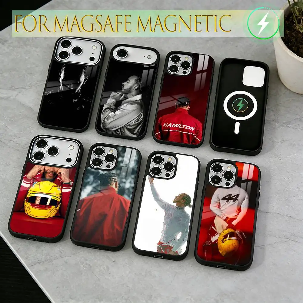 

44 L-Lewis H-Hamilton-S Phone Case For iPhone17,16,15,14,13,12,11 Plus,Pro Magnetic with Magsafe Wireless Charging