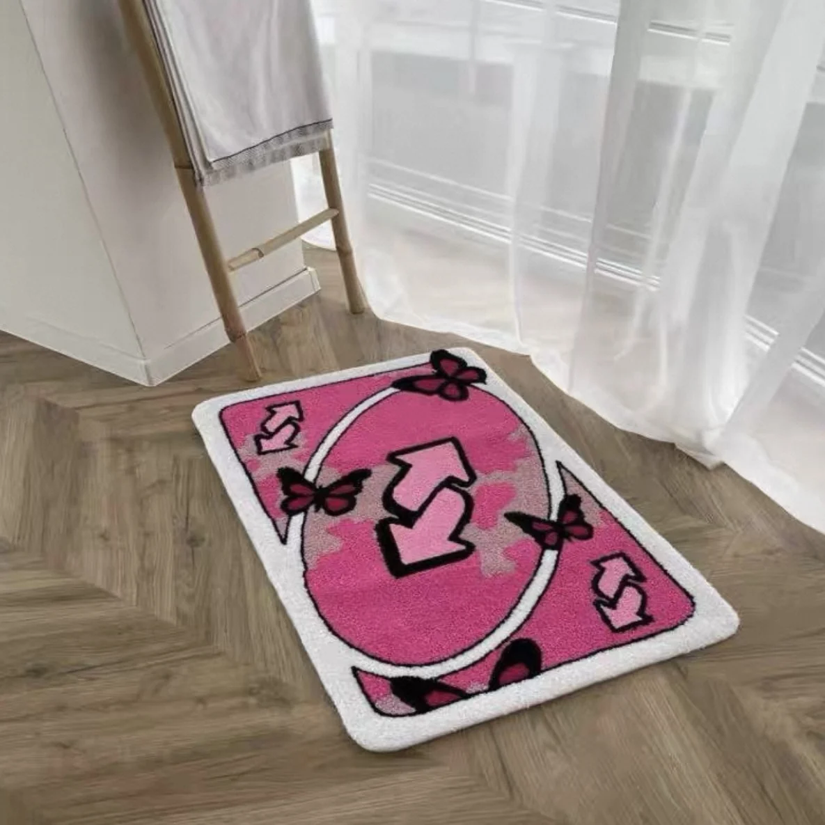 VIKAMA Minimalist Fashionable Irregular Shaped Doormat Non Slip Soft for Bathroom Toilet Home Entrance Indoor Decor 2025